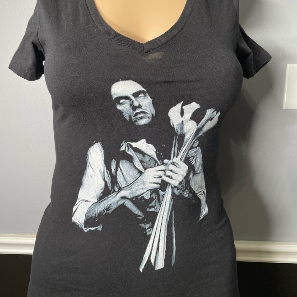 Peter Steele Type O Negative w/ Lilies Womens V-Neck Tee